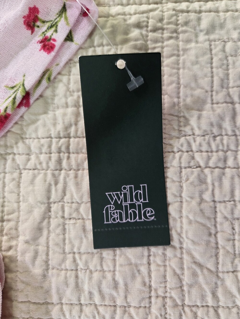 NWT Wild Fable Pink Floral Tie Back Long Sleeve Top Size XL Coquette Soft Girl - Picture 9 of 10